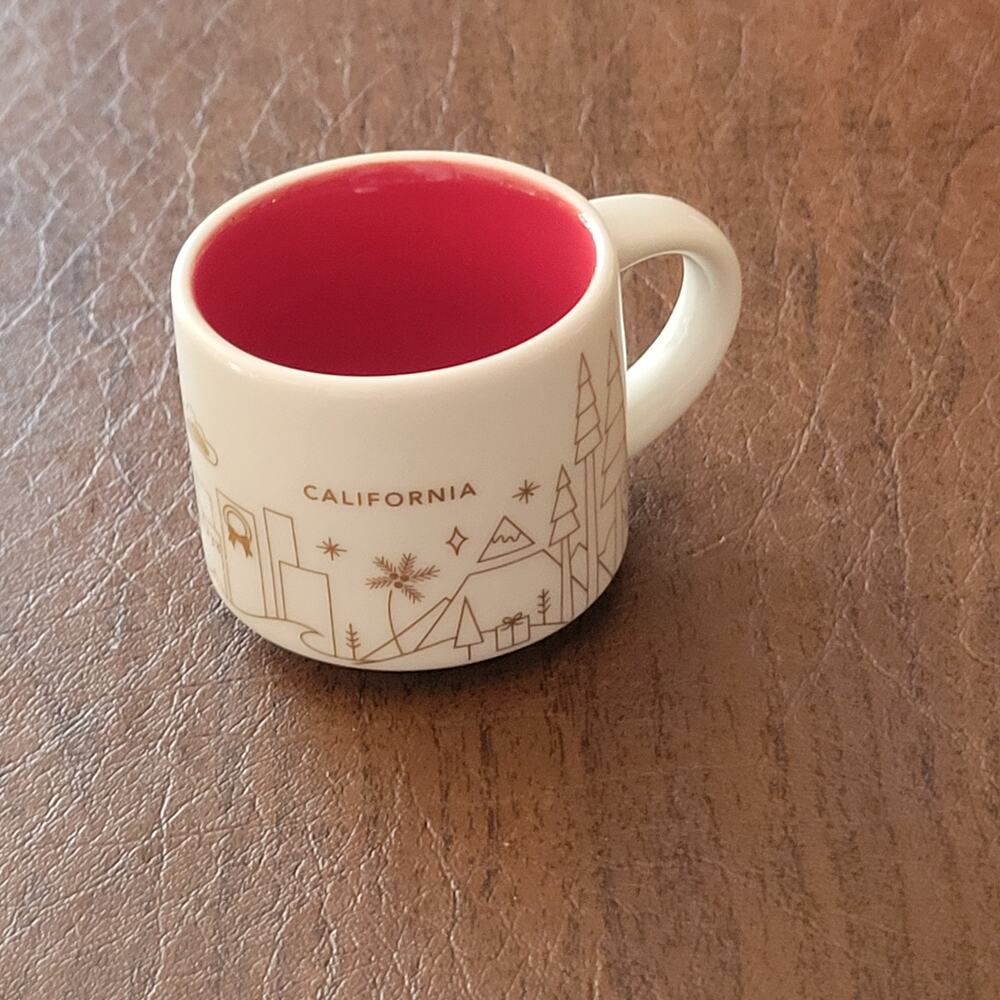 Starbucks California You Are Here Collection 2 oz mini mug ornament 2014
